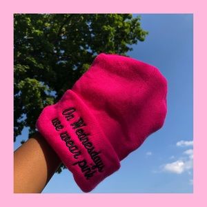 “On Wednesdays We Wear Pink” beanie